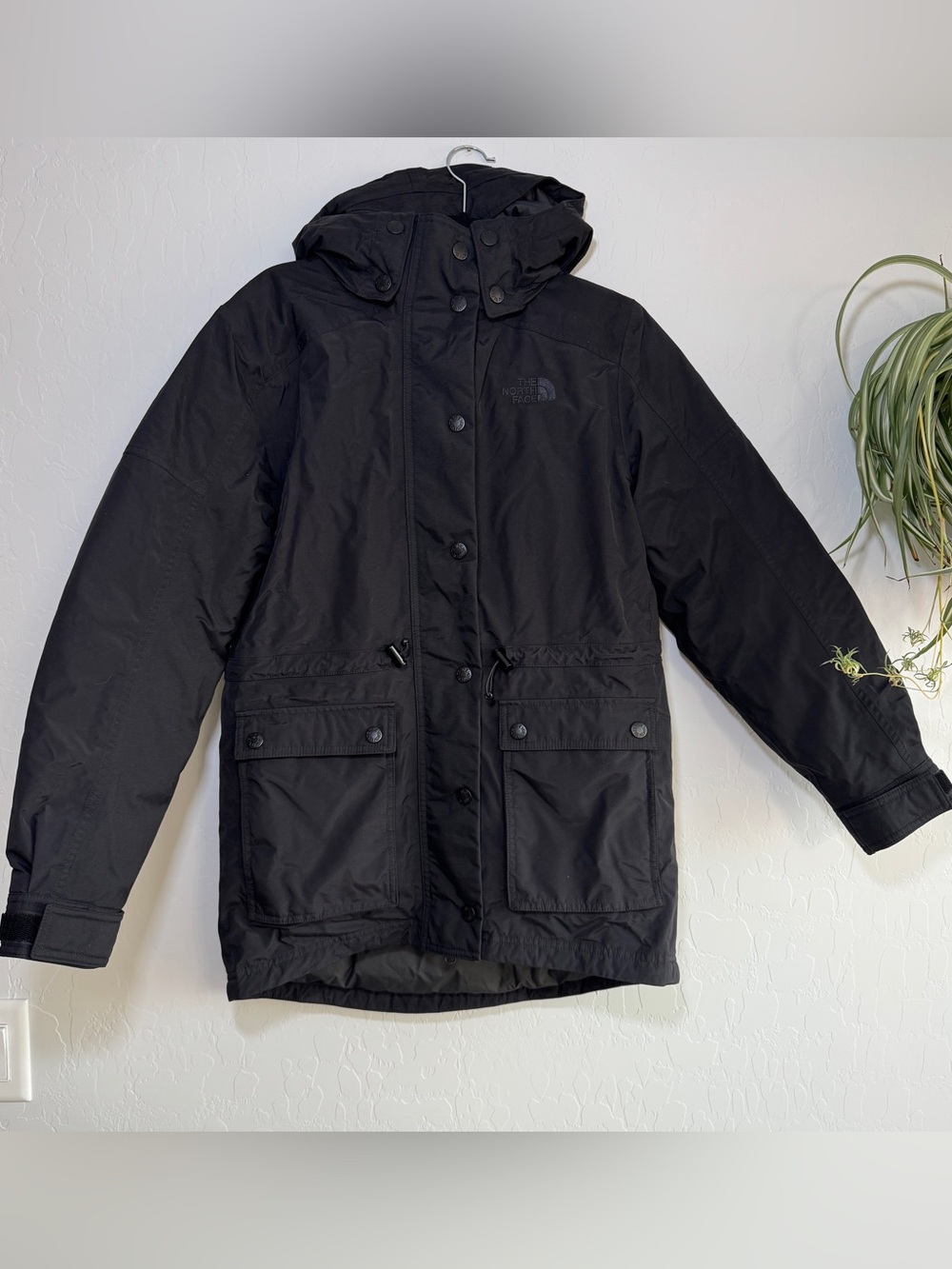The North Face Women's S Reign On Down Parka Black Hooded Insulated Jacket NWOT